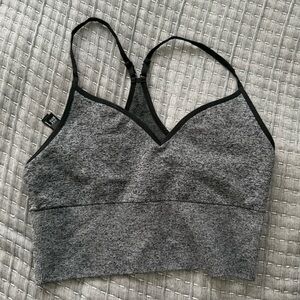 PINK SEAMLESS LONGLINE SPORTS BRA